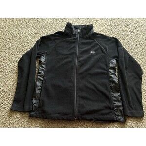 Reebok Jacket MED  Black Women Full Zip Activewear Long Sleeve Casual Logo Used